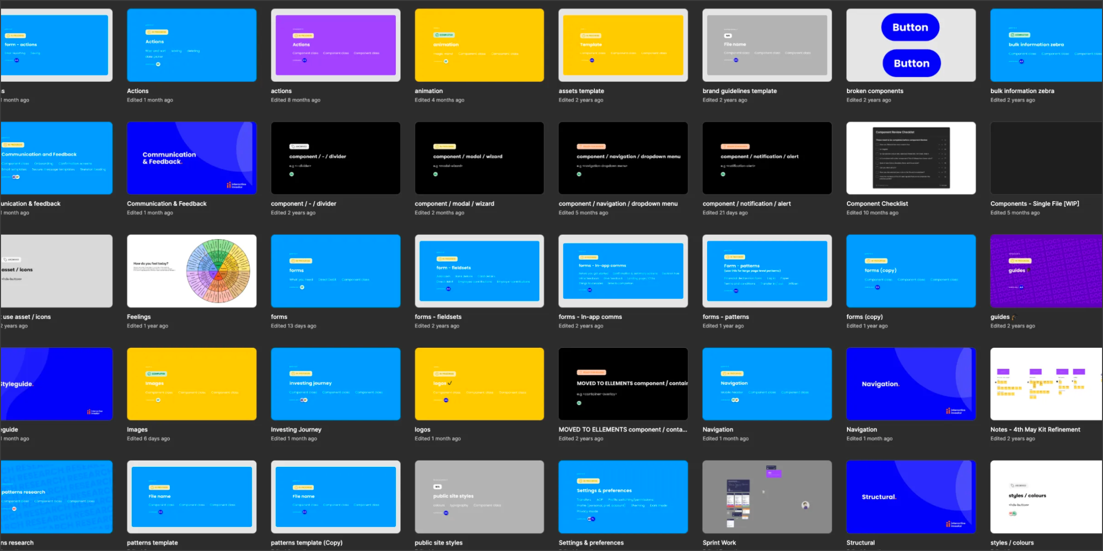 Initial Design System file structure in Figma