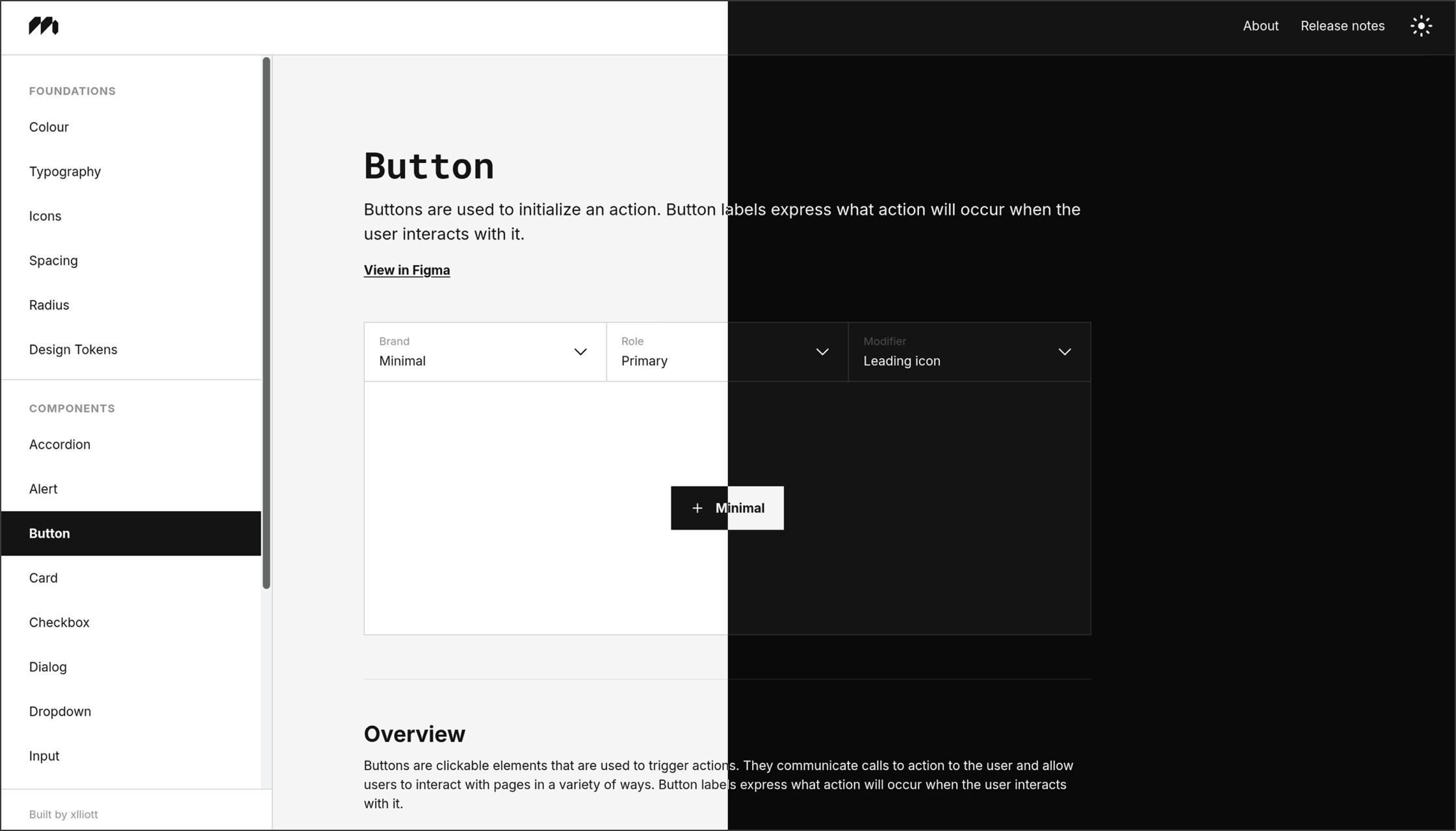 MinimalDS light and dark mode